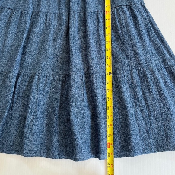 ba&sh Sz M Ciana Midi Lined Organic Cotton Dress V Neck Elbow Sleeves - Picture 10 of 11